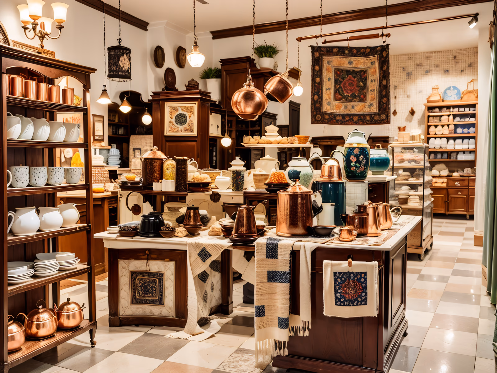 Antique Store Interior Photorealistic QR Code for Storefront Displays — image 1