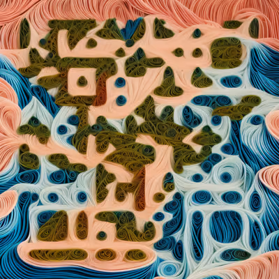 Coiled Paper Landscape Quilling QR Code Art — image 1