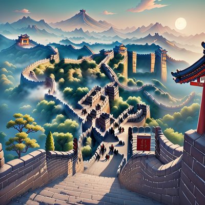 Great Wall Game Art QR Code for Posters