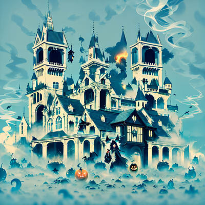 Haunted Mansion Halloween QR Code for Posters — image 1