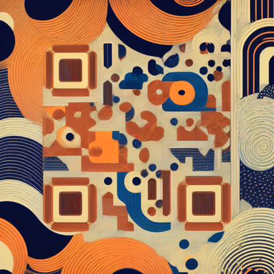 Abstract Art Deco Pattern QR Code Art — image 1