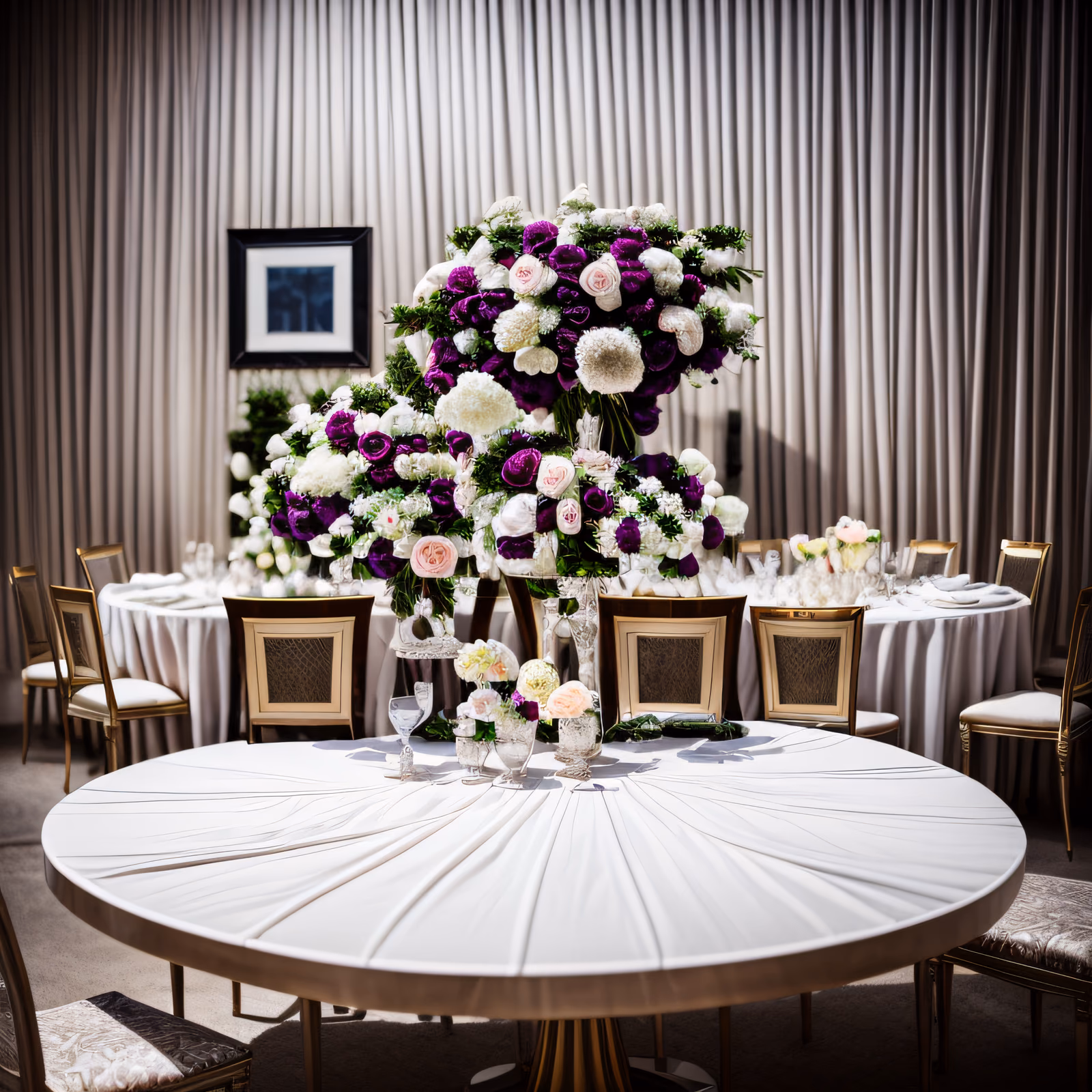Ballroom Wedding Table Floral QR Code for Wedding Invitations — image 1