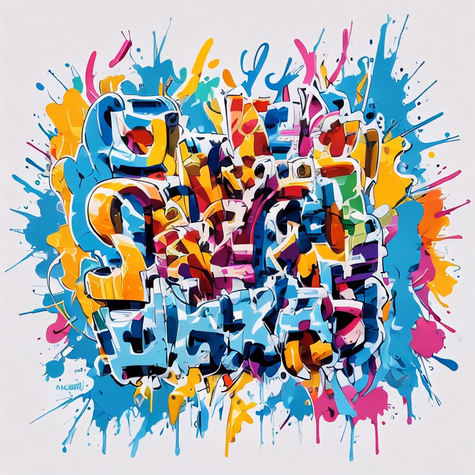 Graffiti Lettering Street Art QR Code for Apparel — image 1