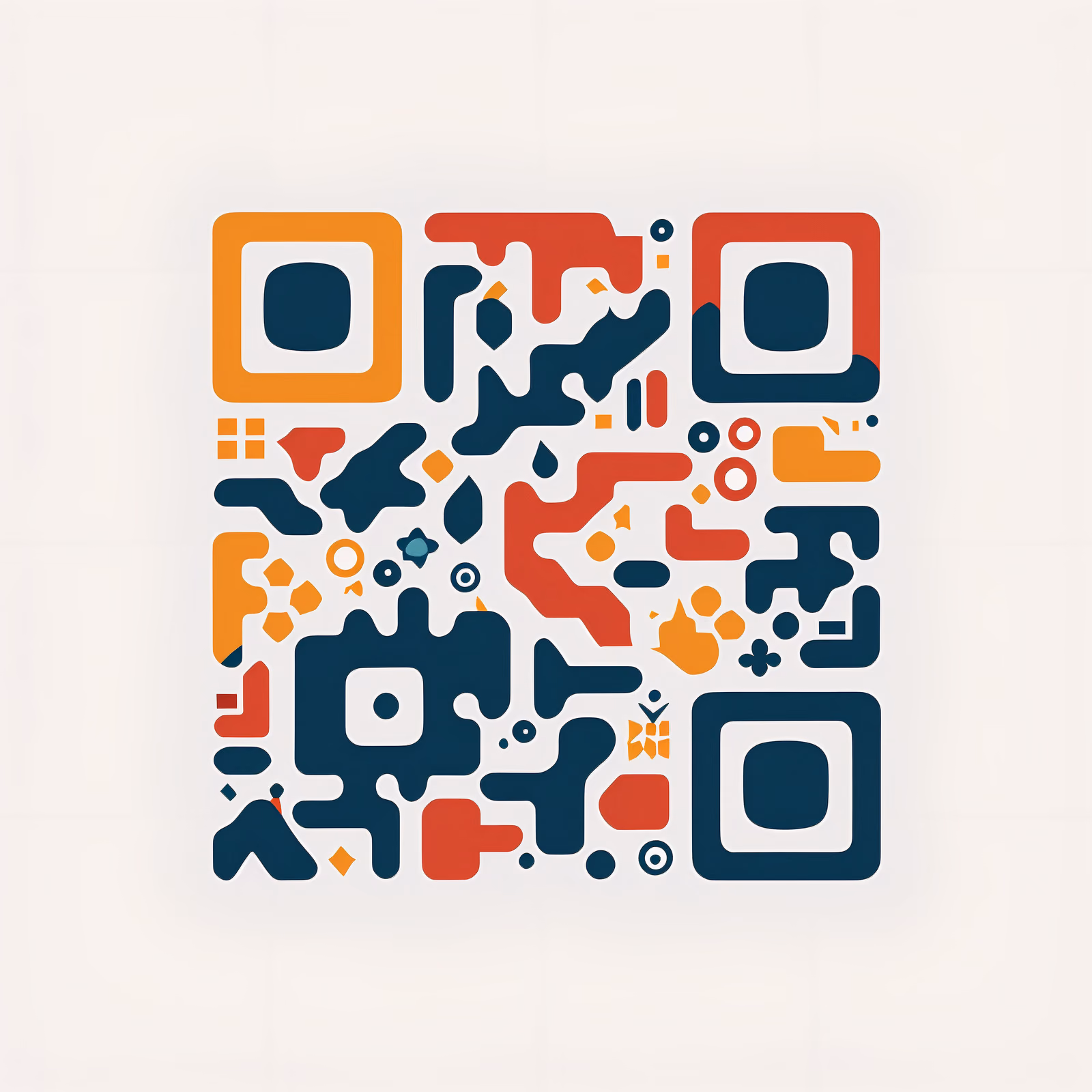 Chunky Flat Vector Shapes QR Code for Stickers — image 1