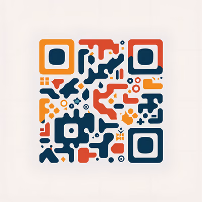 Chunky Flat Vector Shapes QR Code for Stickers — image 1
