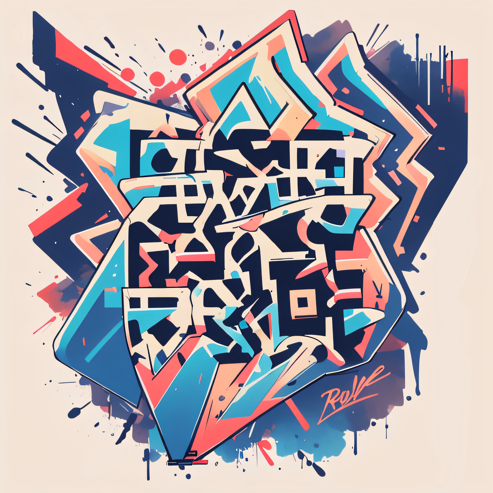 Graffiti Lettering Street Art QR Code for Apparel — image 1