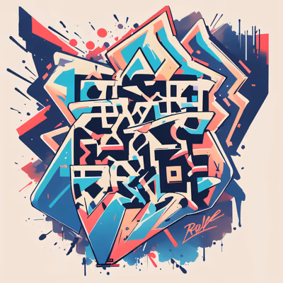 Graffiti Lettering Street Art QR Code for Apparel — image 1