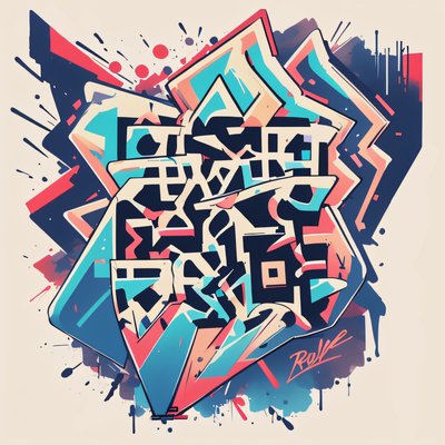 Graffiti Lettering Street Art QR Code for Apparel