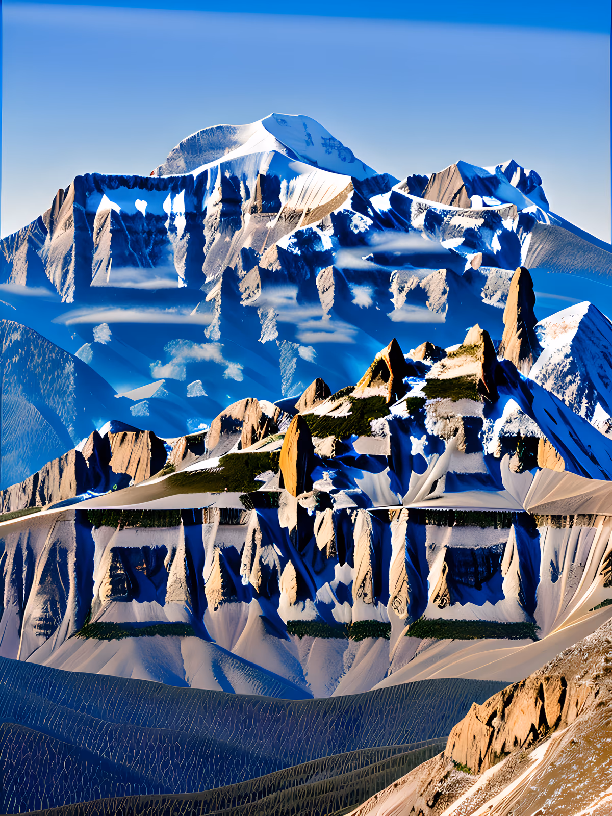 Snowy Rocky Mountain Photorealistic QR Code Art — image 1