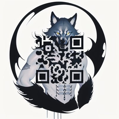 Werewolf Moon Tattoo Ink QR Code for Temporary Tattoos