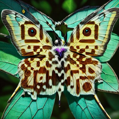 Butterfly Close-Up HDR Photorealistic QR Code Art