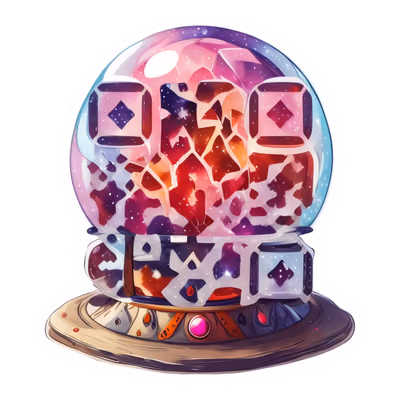 Космический хрустальный шар: QR-код в стиле стикера — изображение 1