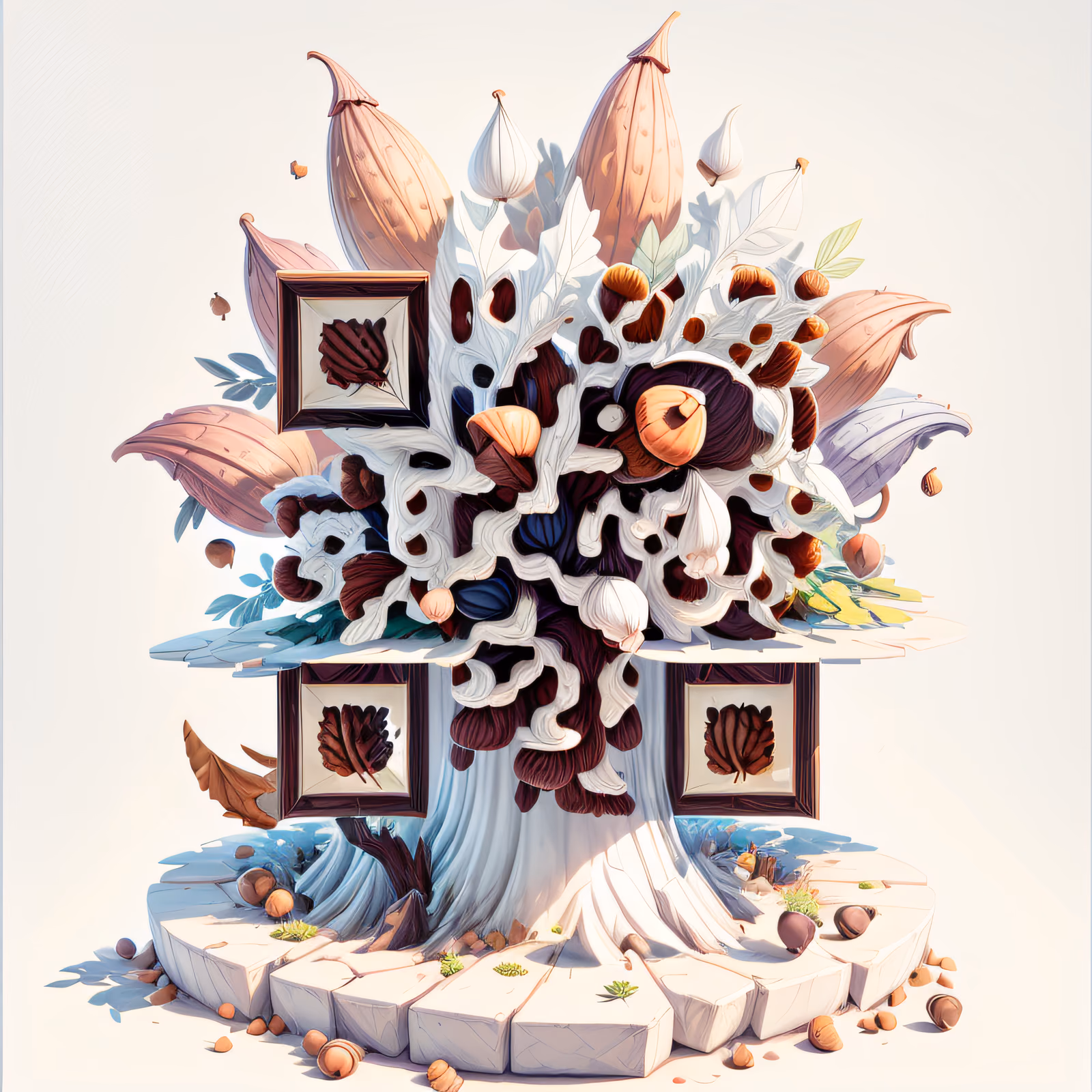 橡果橡树3D 二维码艺术 — 图片 1