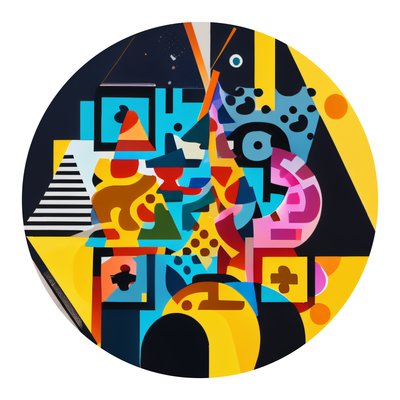 Abstract Geometric Vector Vector Illustration QR Code for Stickers