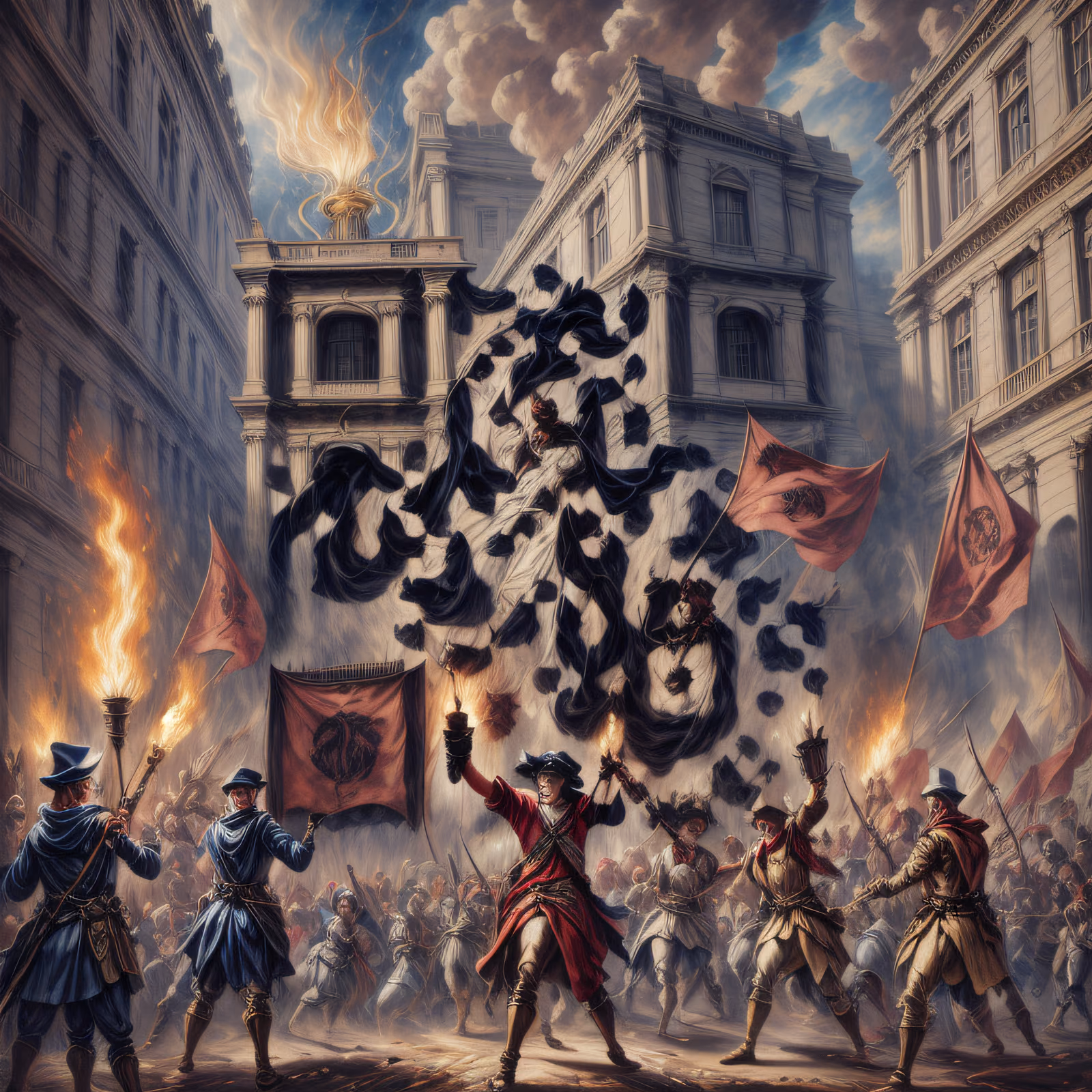 Revolutionary Uprising Painterly QR Code Art — image 1