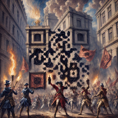 Revolutionary Uprising Painterly QR Code Art — image 1