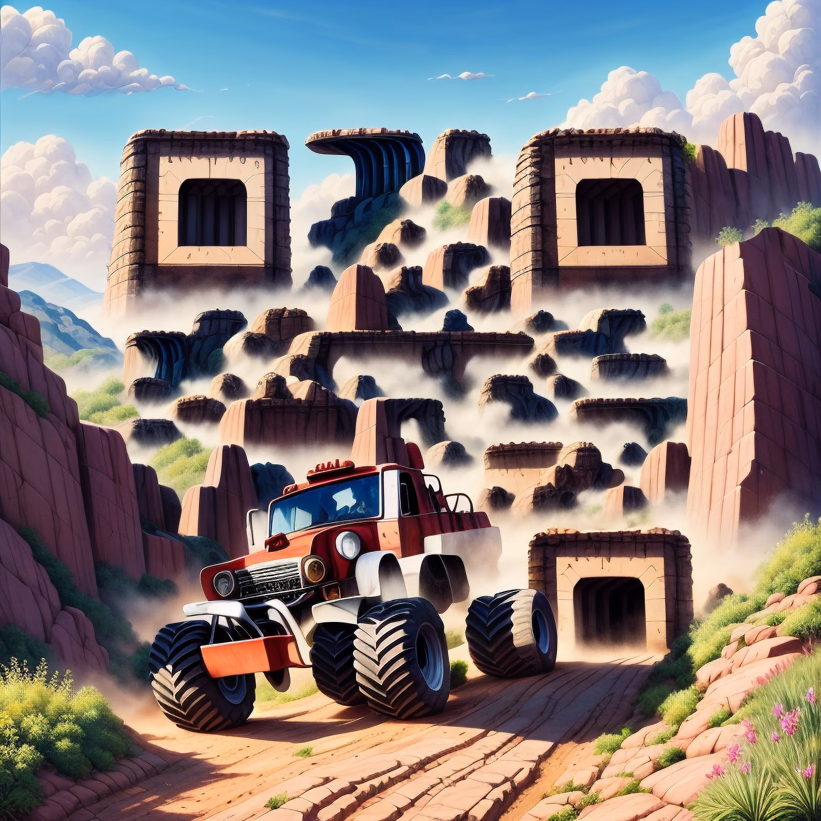 Monster Truck Quarry Gouache QR Code for Posters — image 1