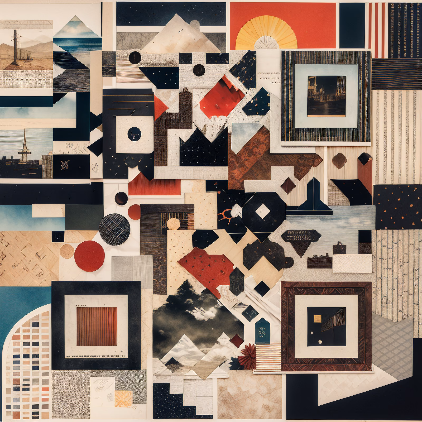 Layered Paper Geometric Collage QR Code Art — image 1