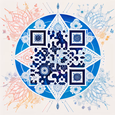 Fairy Butterfly Wing Mandala QR Code Art — image 1