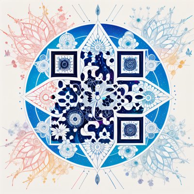 Fairy Butterfly Wing Mandala QR Code Art
