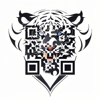 Tiger Crest Tattoo Ink QR Code for Temporary Tattoos