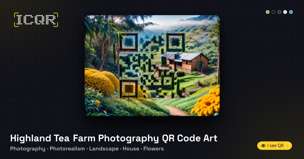 Highland Tea Farm Photography QR Code Art • ICQR