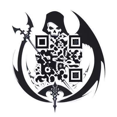 Смерть с косой: QR-код для временных татуировок — изображение 1