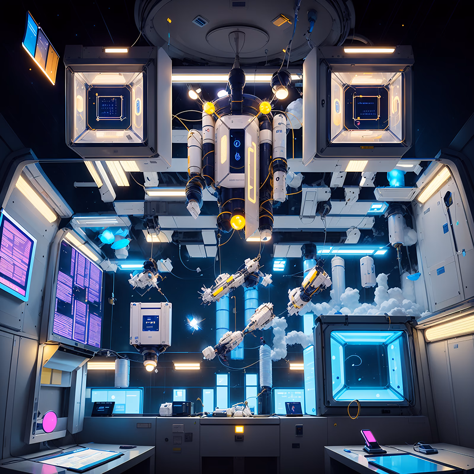 Microgravity Chamber Retrofuturism QR Code for Posters — image 1