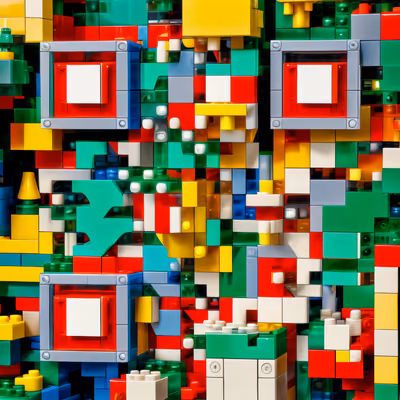 Colorful Toy Brick Wall QR Code Art — image 1