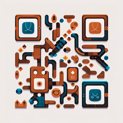 Иконки игрушечных блоков в векторе: QR-код для упаковки — изображение 1