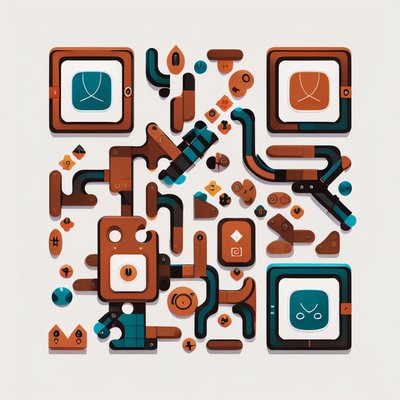 Toy Block Icons Vector QR Code for Packaging