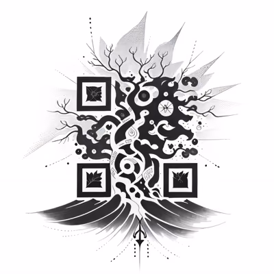 World Tree Ink Tattoo QR Code for Temporary Tattoos — image 1