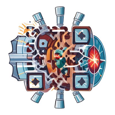 Particle Collider Vector Sticker QR Code for Stickers