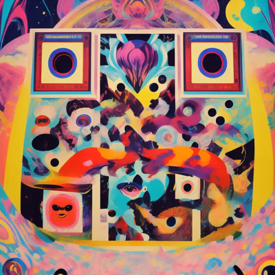 Psychedelic Abstract Rave Poster QR Code for Posters — image 1