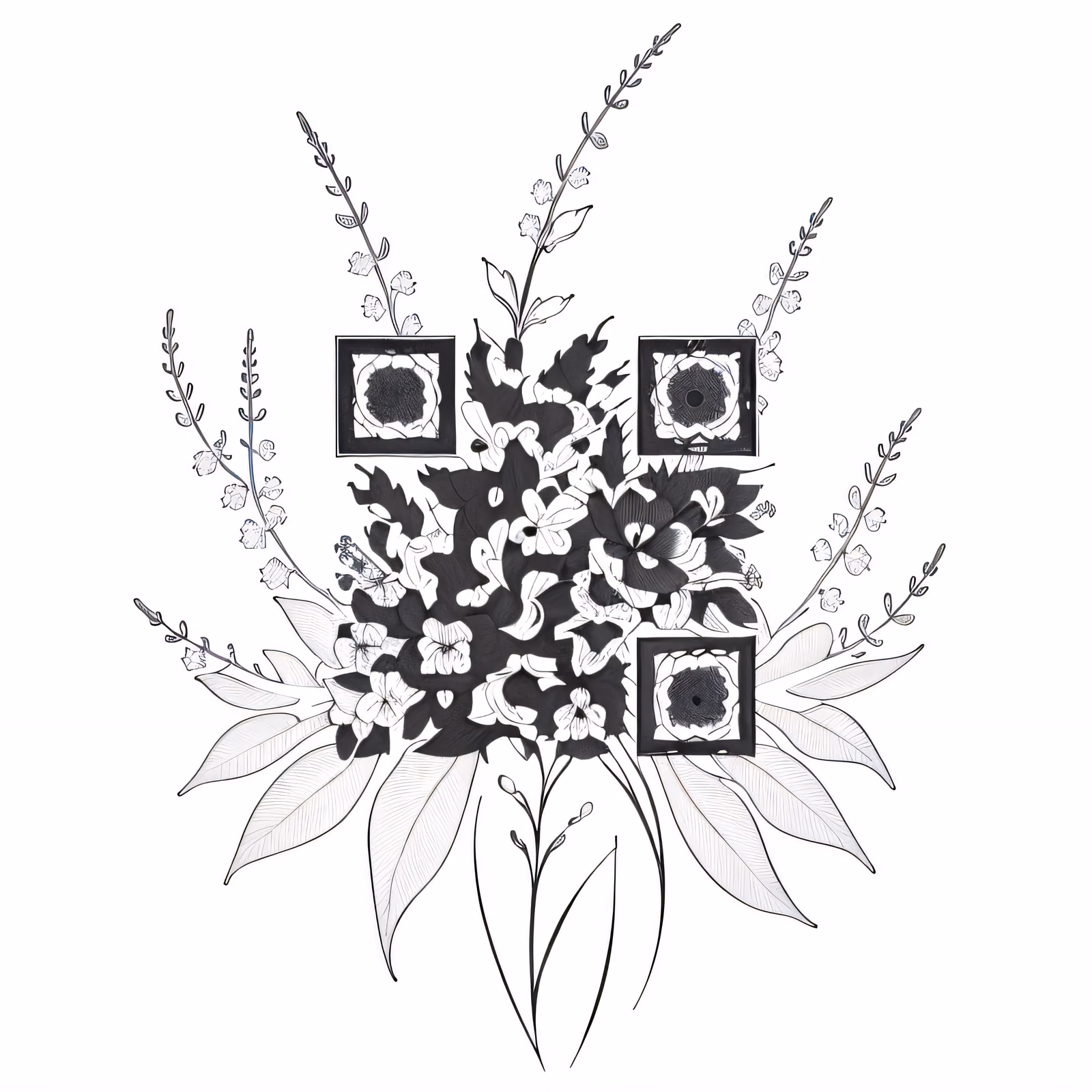 Foxglove Ink Botanical QR Code for Temporary Tattoos — image 1