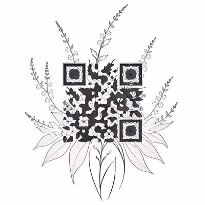 Foxglove Ink Botanical QR Code for Temporary Tattoos — image 1