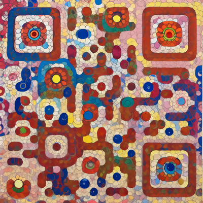Colorful Flower Mosaic Pop QR Code Art — image 1
