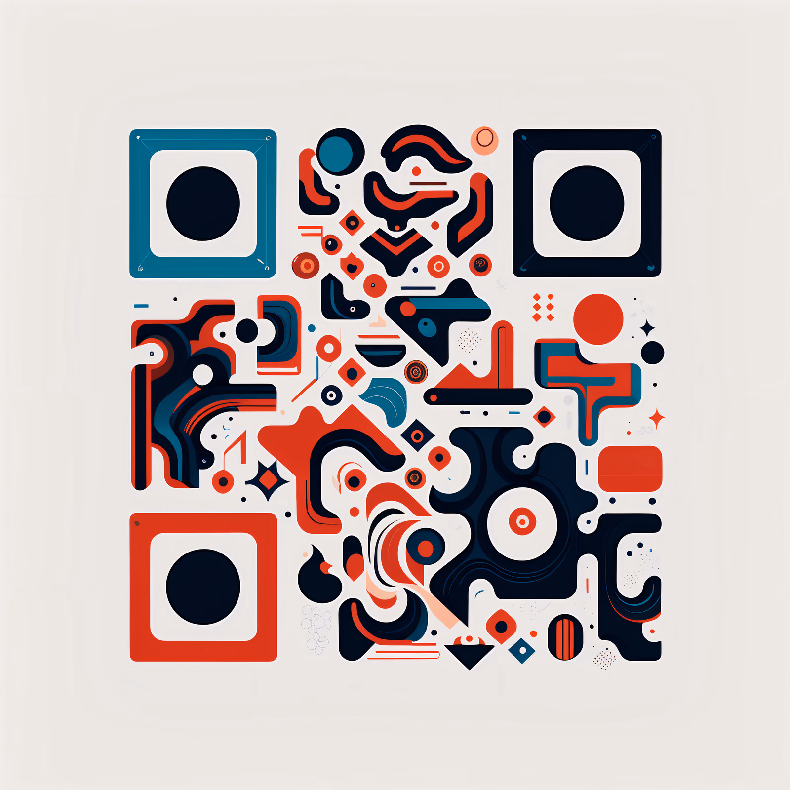 Абстрактный геометрический вектор: QR-код для постеров — изображение 1