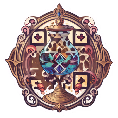 Potion Jar Emblem Vector QR Code for Stickers — image 1