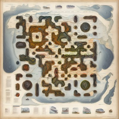 Vintage World Map Illustration QR Code Art