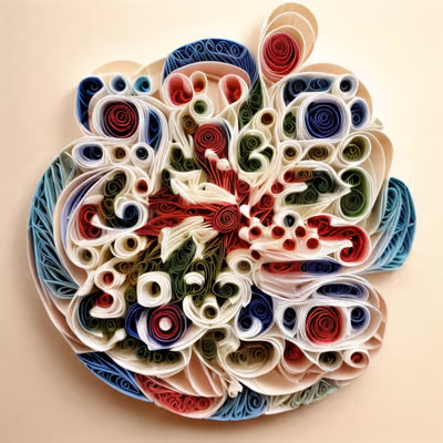 Rolled Paper Coil Quilling QR Code Art — image 1