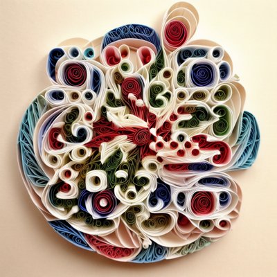 Rolled Paper Coil Quilling QR Code Art