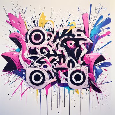 Graffiti Wildstyle Lettering QR Code for Posters
