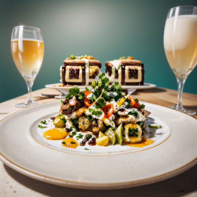Gourmet Plated Dish Photorealistic QR Code for Restaurant Menus — image 1