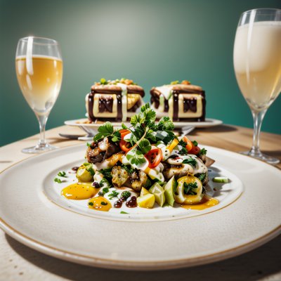 Gourmet Plated Dish Photorealistic QR Code for Restaurant Menus