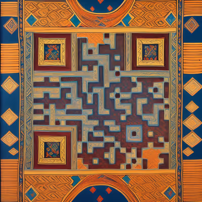 QR-код с узором персидского ковра — изображение 1