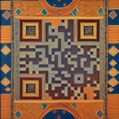 Persian Rug Pattern QR Code Art