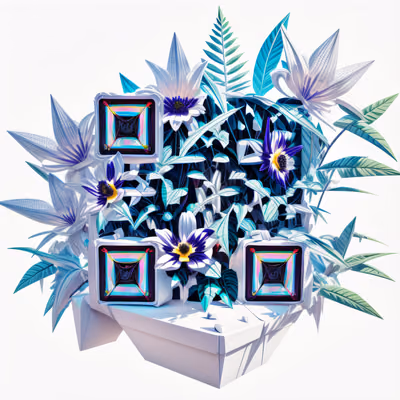 Джунгли страстоцвета: 3D-рендер, QR-код — изображение 1