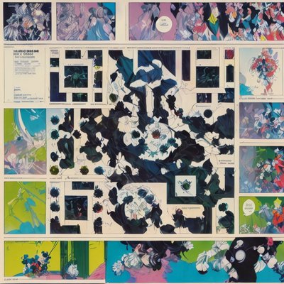 Floral Comic Panel Graphic Novel QR Code for Book Covers