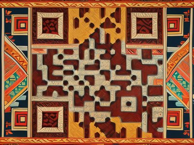 Polynesian Tribal Pattern QR Code Art